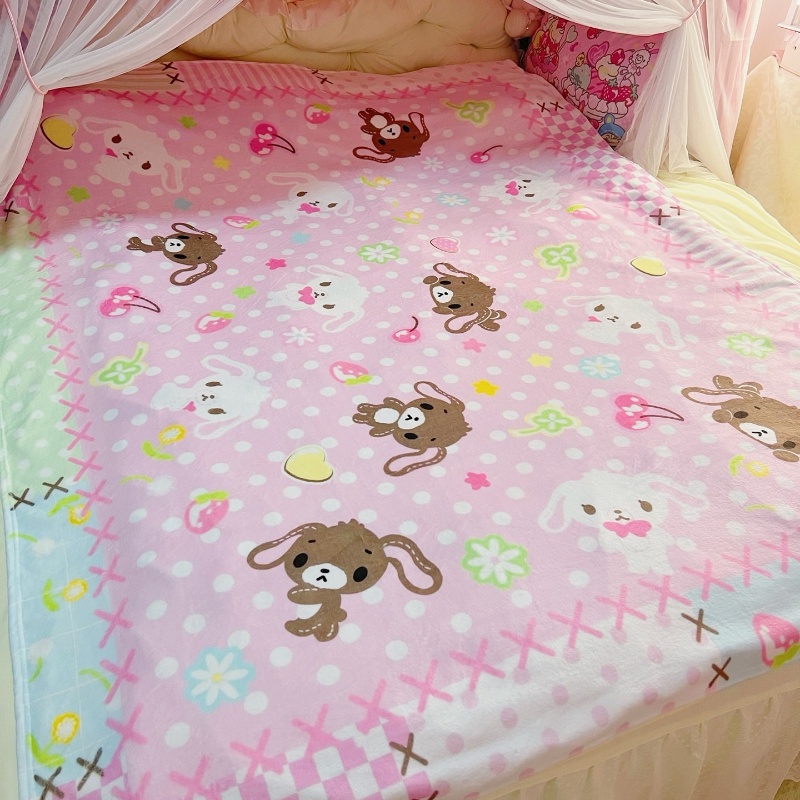 Home Cinema Chairs - Couverture en peluche corail Sugarbunnies, couverture