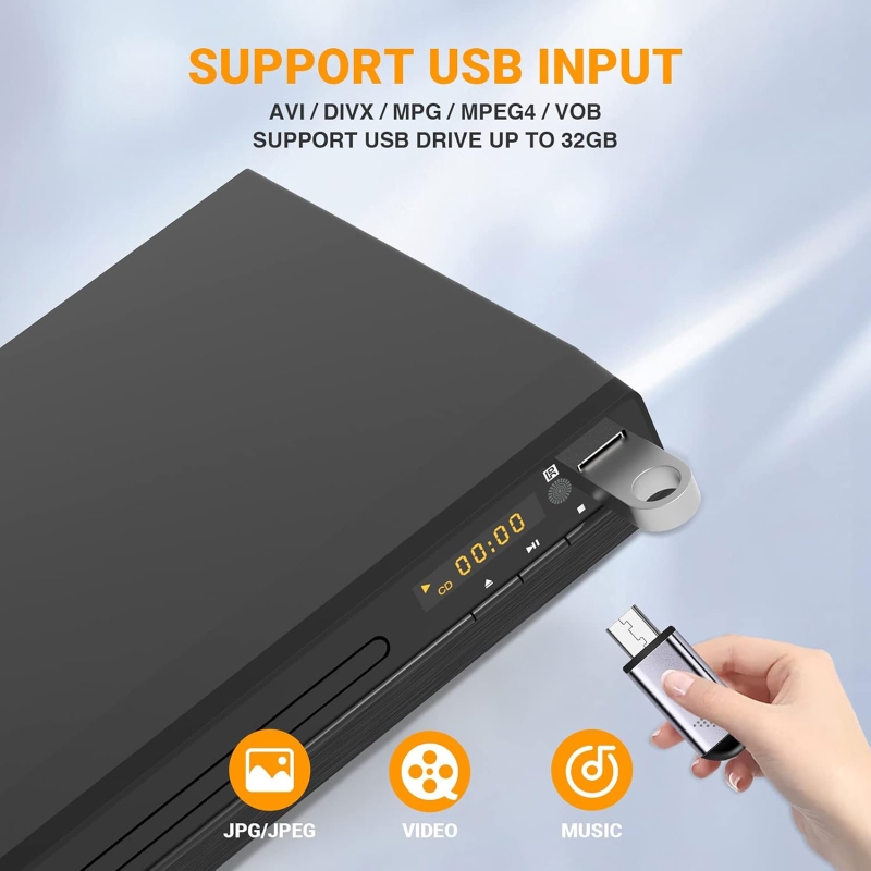 Lecteur DVD 1080P HD, lecteur  - Home Cinema Dvd avis et prix