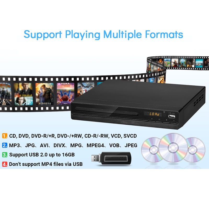 Lecteur DVD 1080P HD, lecteur  - Home Cinema Dvd avis et prix