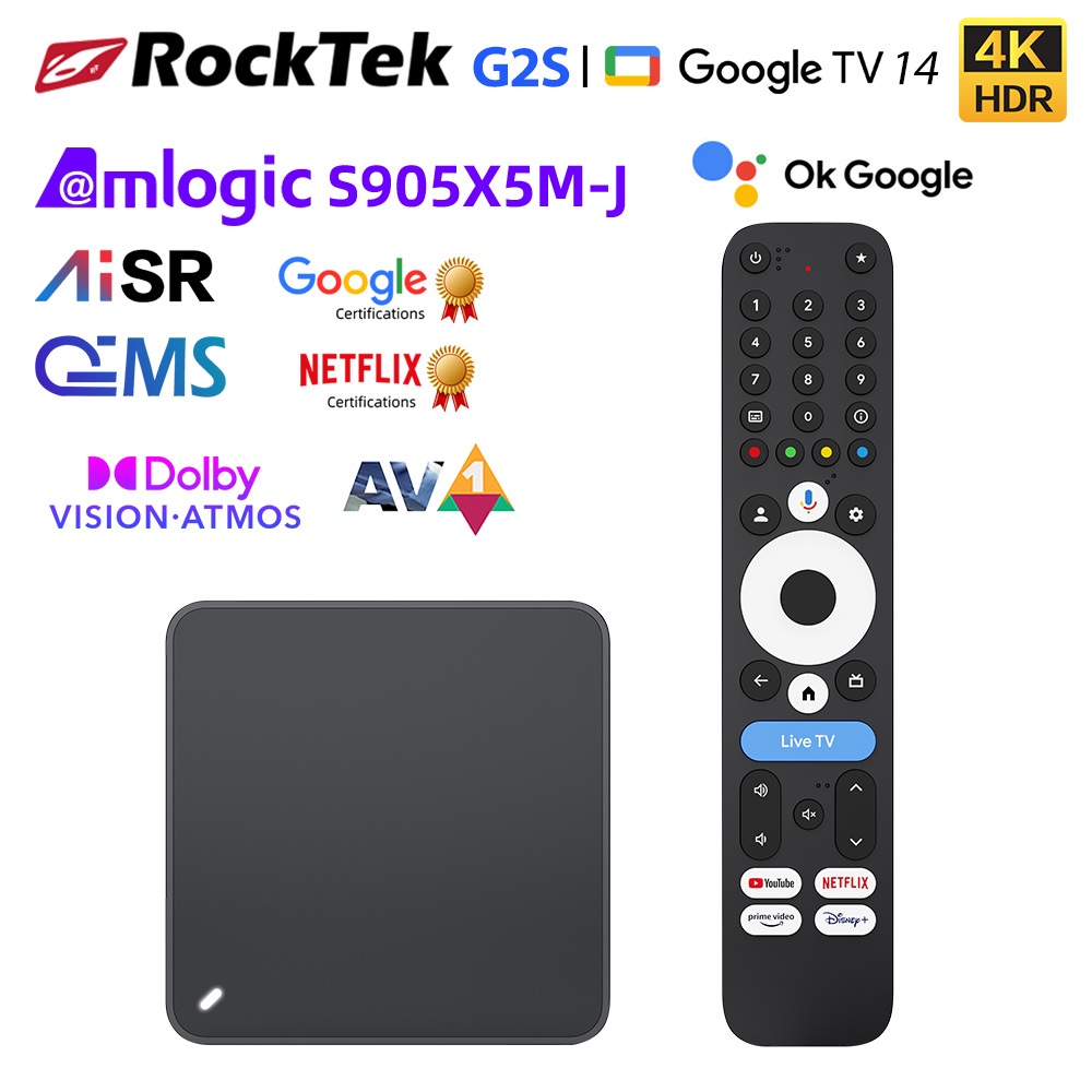 Boîtier TV Google RockTek G2S  - Home Cinema Dolby Atmos avis et prix
