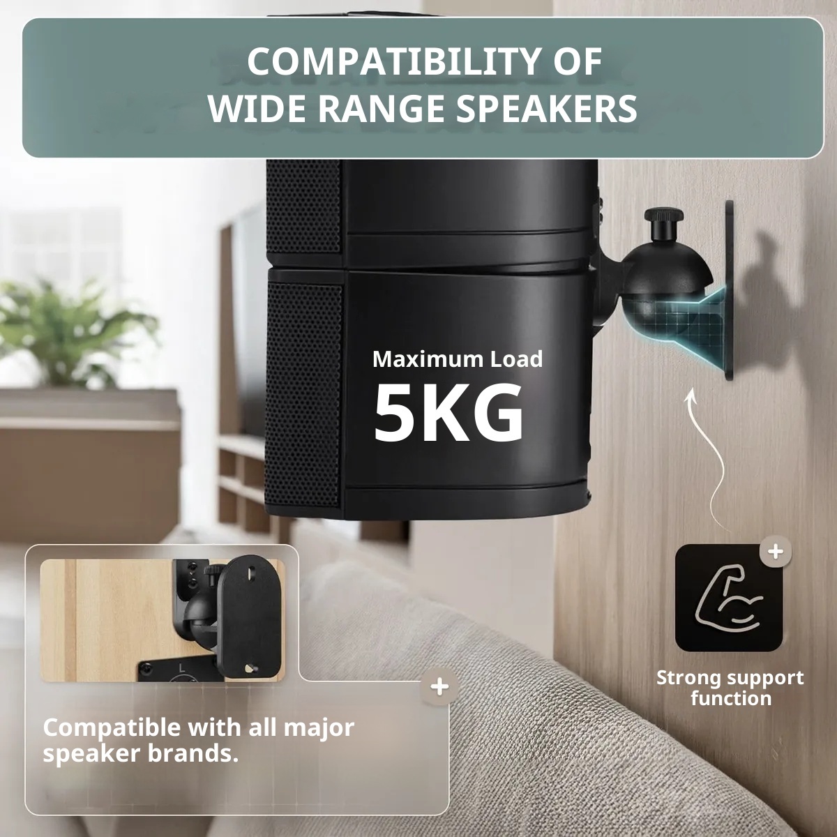 Supports de haut-parleurs mura - Home Cinema Logitech Z906 avis et prix