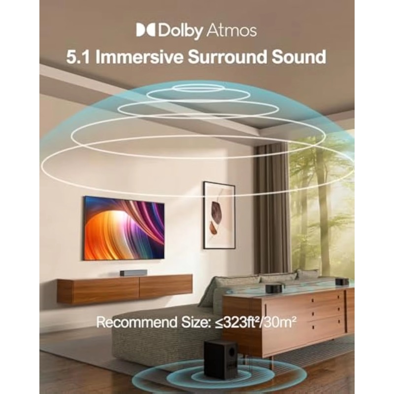 Barre de son home cinéma 410W, - Home Cinema Dolby Atmos avis et prix