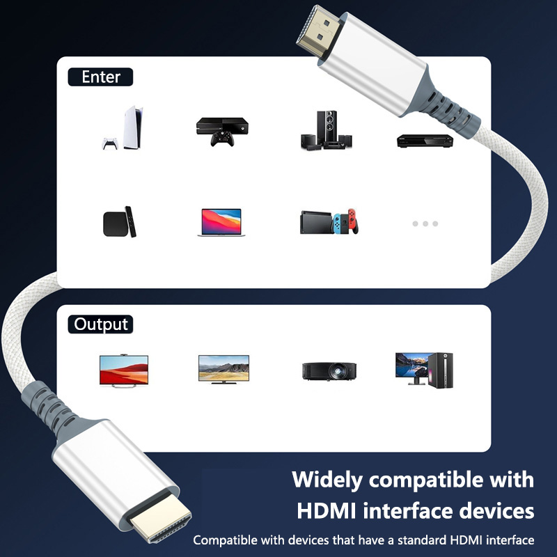 Câble HDMI HD 1M/2M 8K 60Hz Bl - Home Cinema With Projector avis et prix